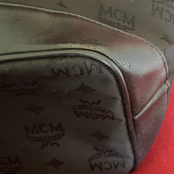 GUC MCM Visetos Nylon Bucket Bag - Picture 10 of 13